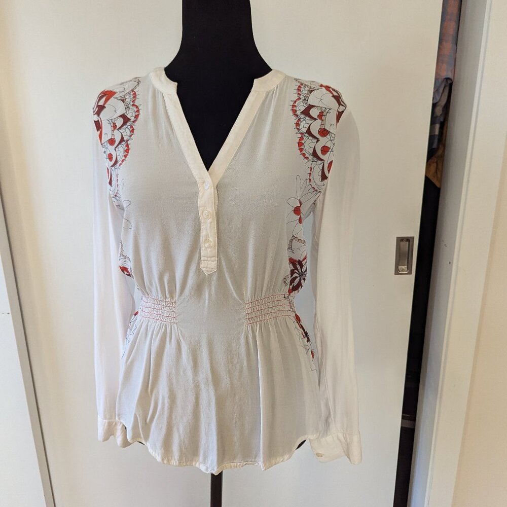 Desigual White and red blouse XS
